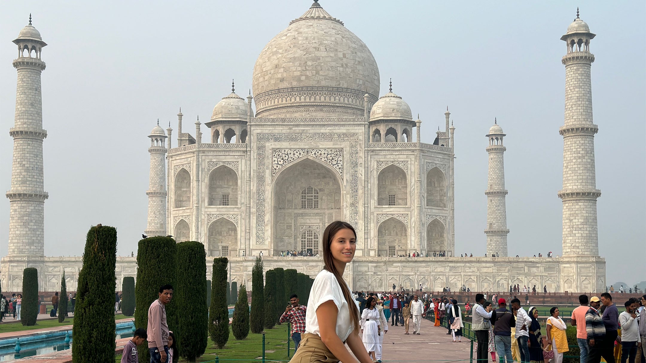 Lexie ved Taj Mahal
