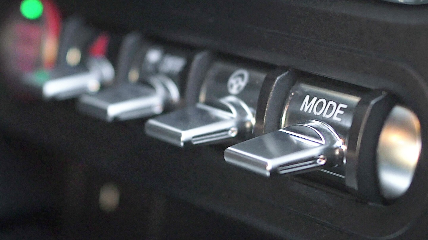 Ford Mustang nærbillede af My Mode switch 