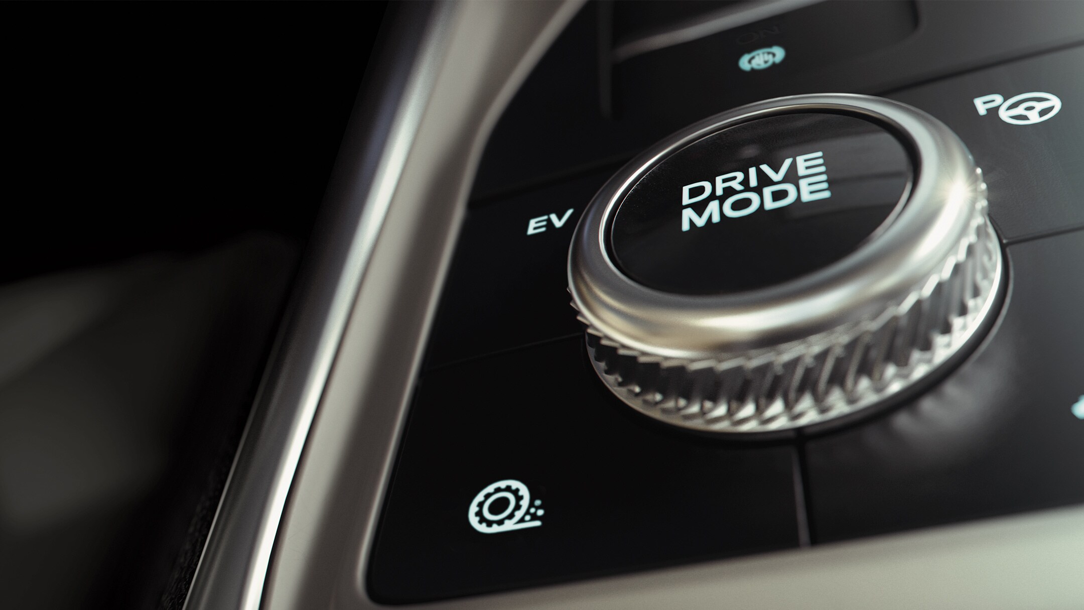 Ford Explorer nærbillede af drive mode knap