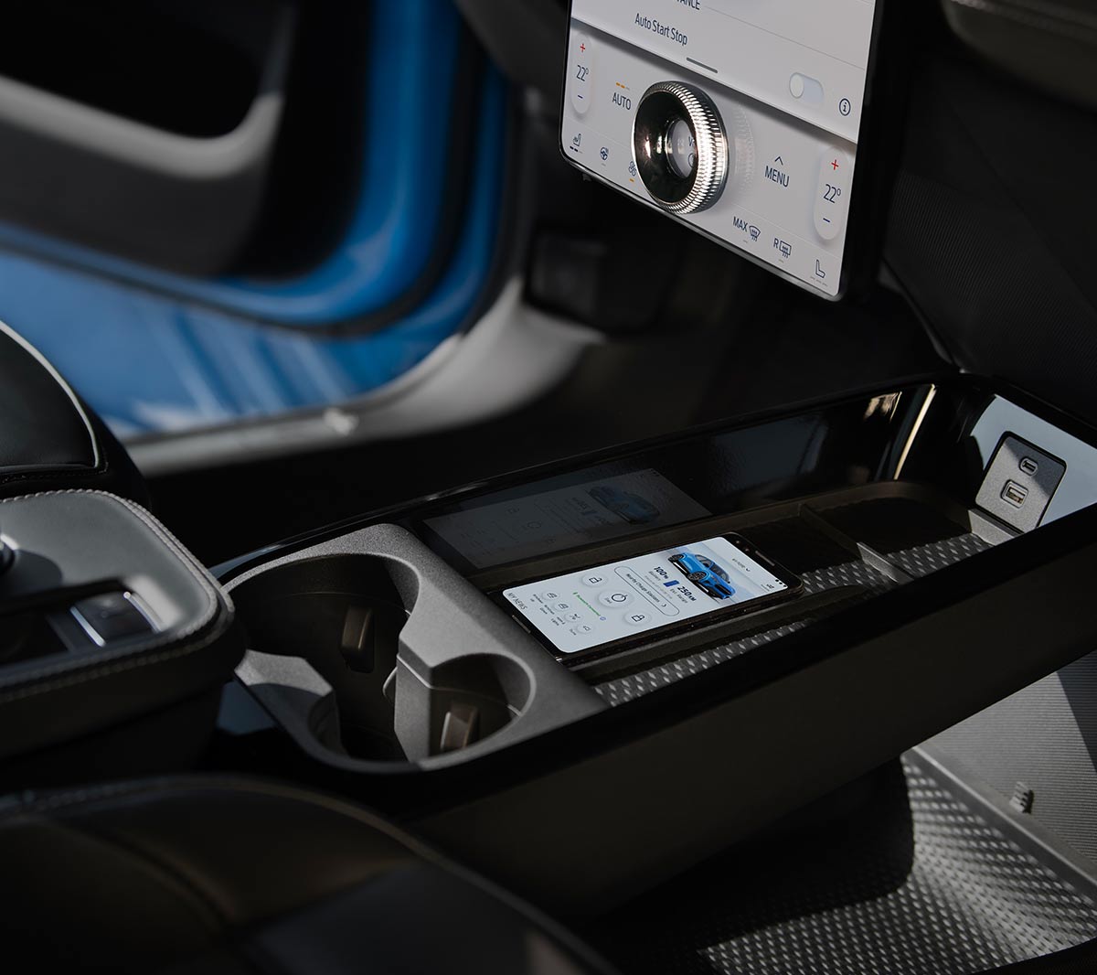 Trådløs telefonopladning i den helt nye Ford Mustang Mach-E GT