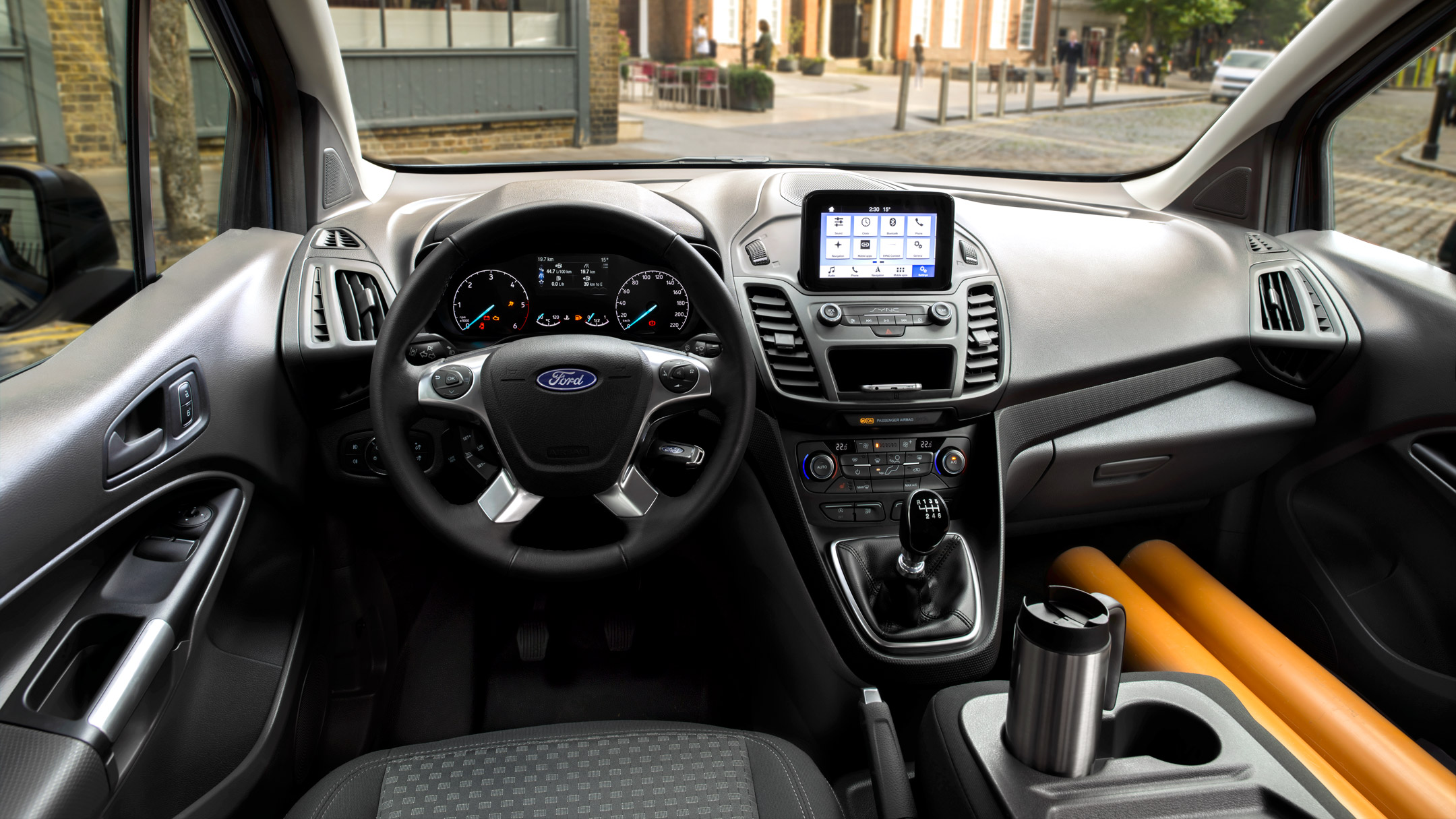 Ford Transit Connect interior with SYNC 3