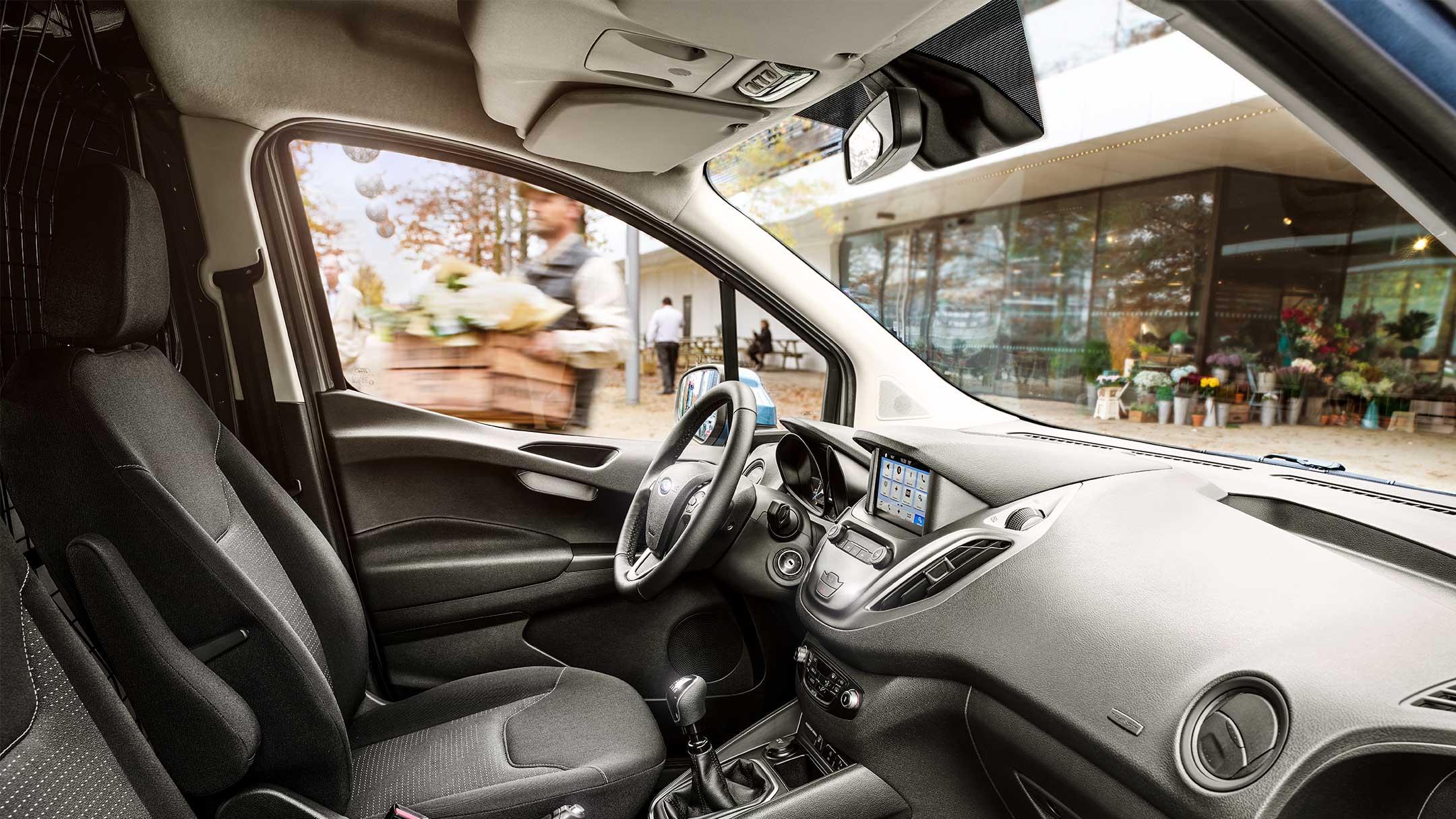 New Ford Transit Courier redesigned front interior 