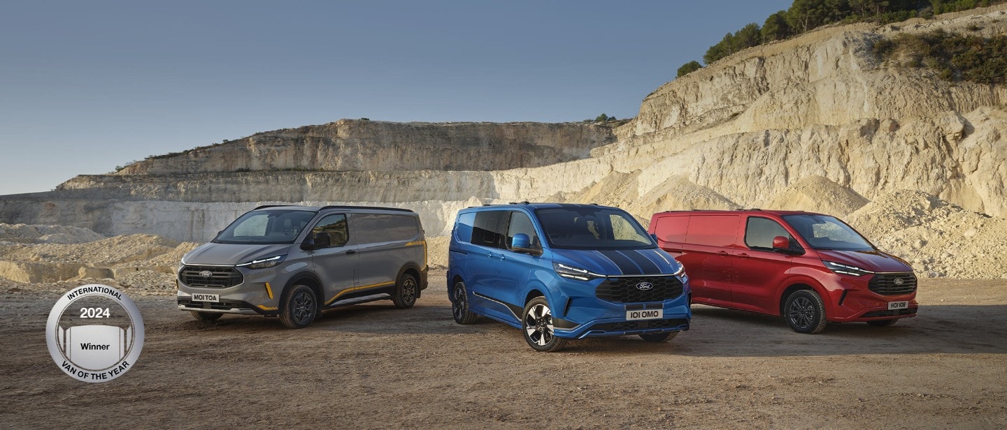 Ford E-Transit Custom in a range of colours