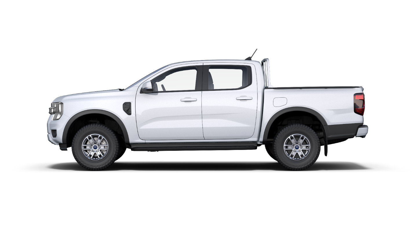 All-New Ranger Double Cab in white side view